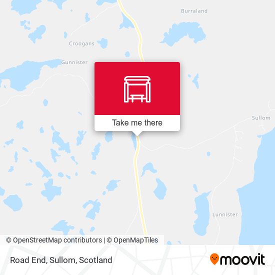 Road End, Sullom map