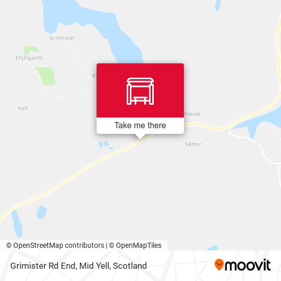 Grimister Rd End, Mid Yell map