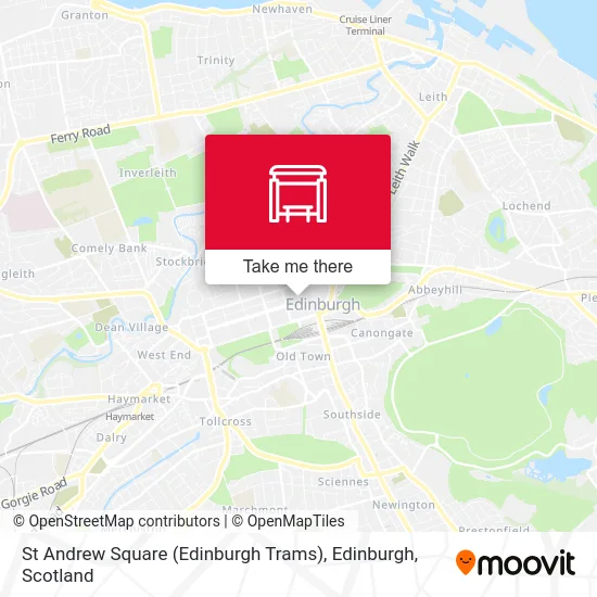 St Andrew Square (Edinburgh Trams), Edinburgh map