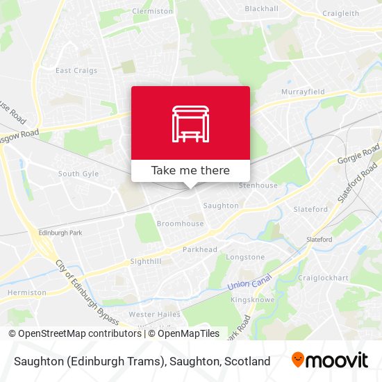 Saughton (Edinburgh Trams), Saughton map