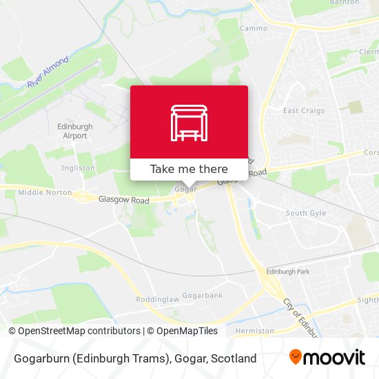 Gogarburn (Edinburgh Trams), Gogar map