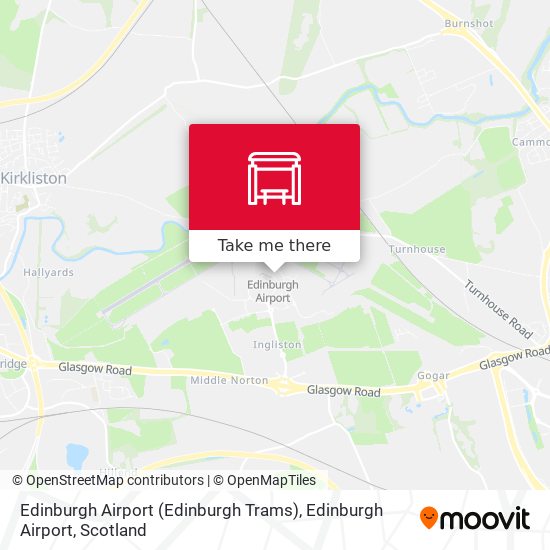 Edinburgh Airport (Edinburgh Trams), Edinburgh Airport map