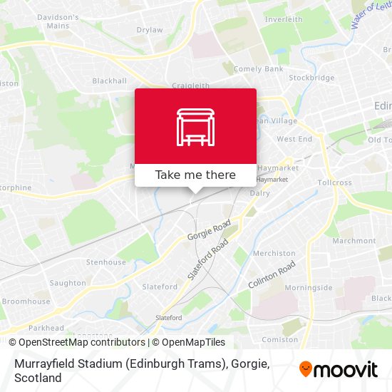 Murrayfield Stadium (Edinburgh Trams), Gorgie map