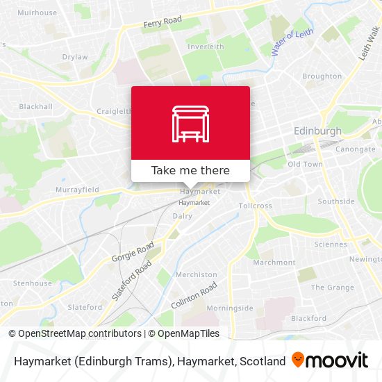 Haymarket (Edinburgh Trams), Haymarket map