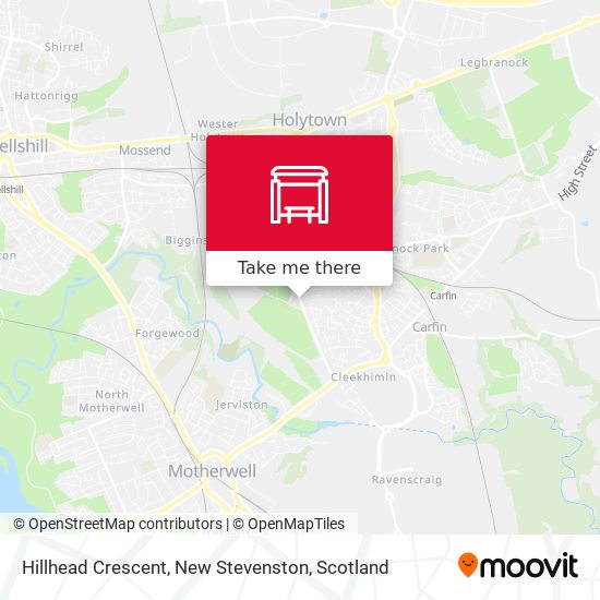 Hillhead Crescent, New Stevenston map