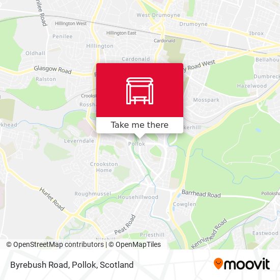 Byrebush Road, Pollok map