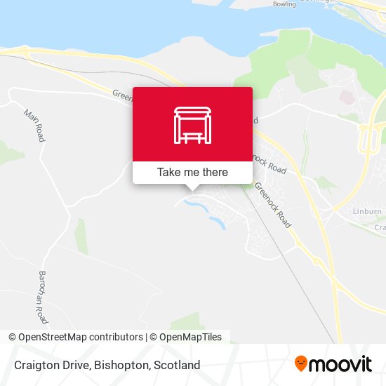 Craigton Drive, Bishopton map