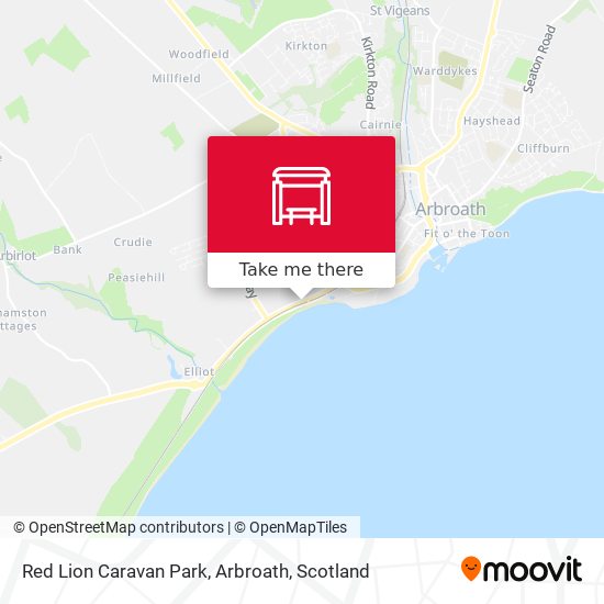 Red Lion Caravan Park, Arbroath map