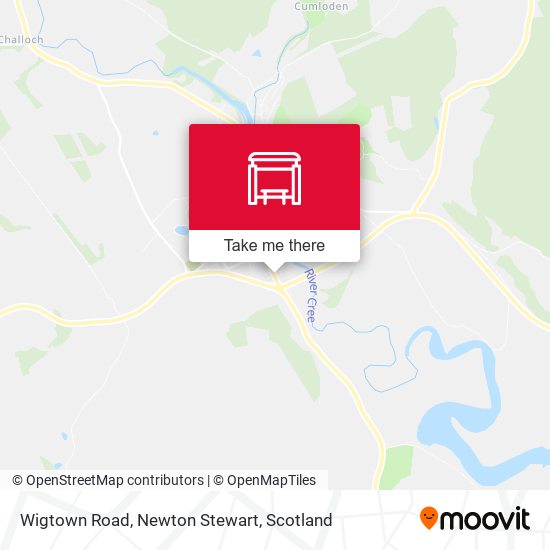 Wigtown Road, Newton Stewart map