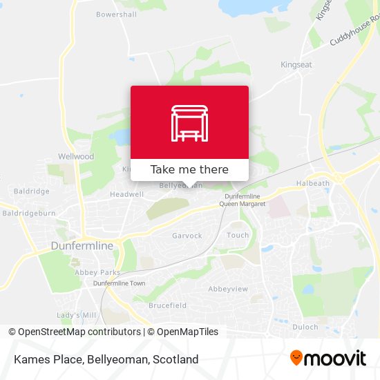Kames Place, Bellyeoman map