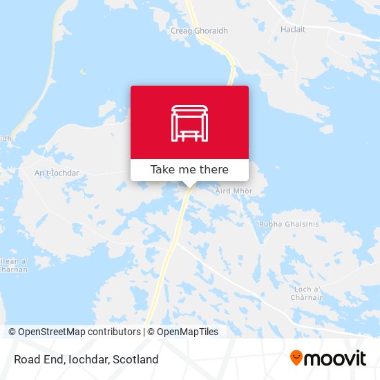 Road End, Iochdar map