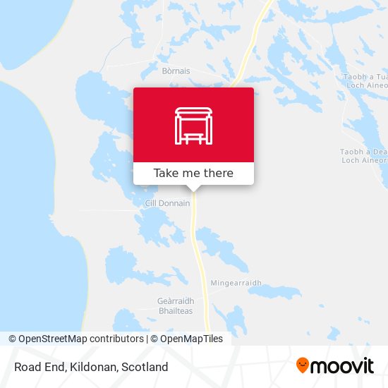 Road End, Kildonan map