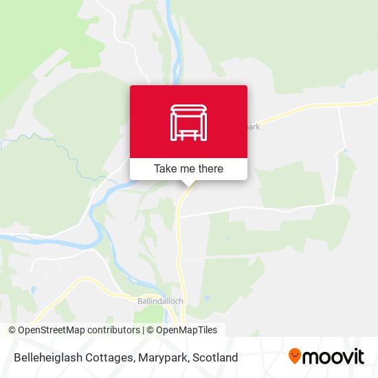 Belleheiglash Cottages, Marypark map