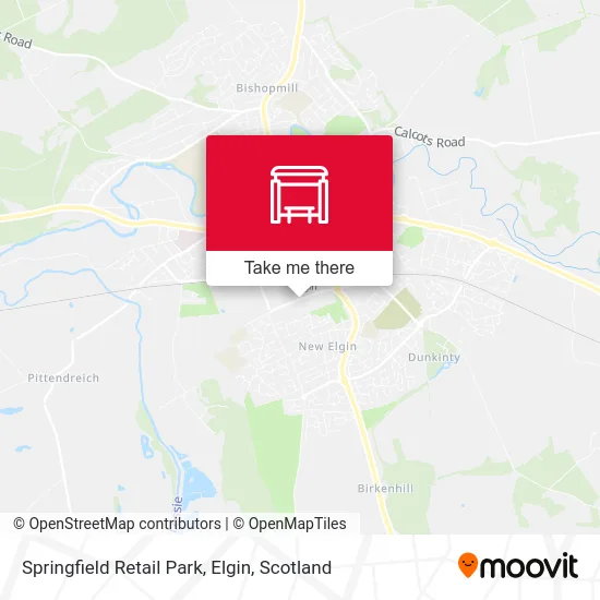 Springfield Retail Park, Elgin map
