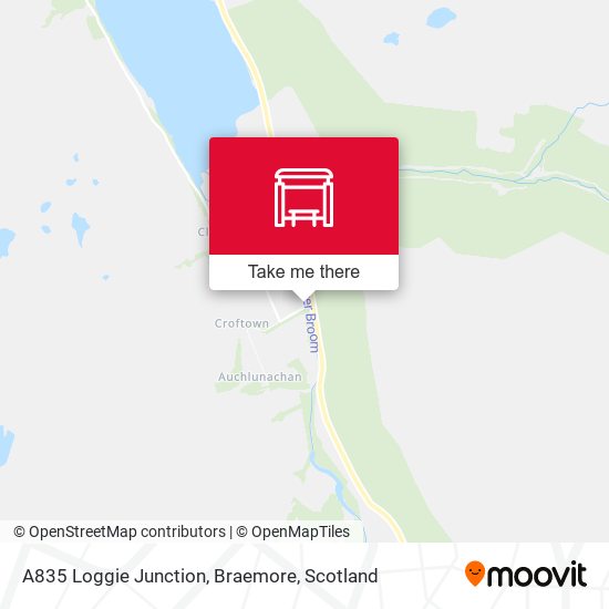 A835 Loggie Junction, Braemore map