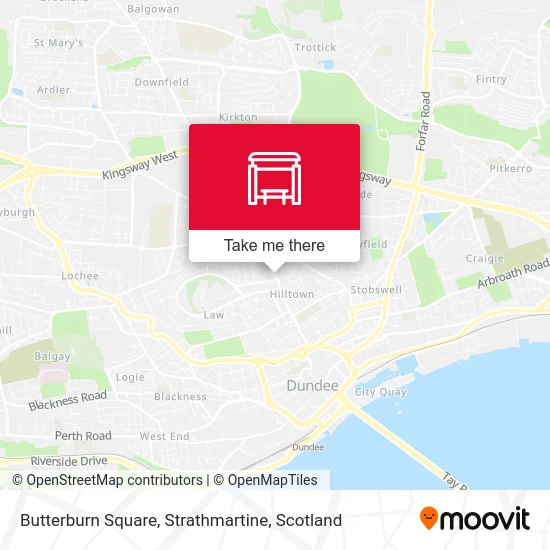 Butterburn Square, Strathmartine map