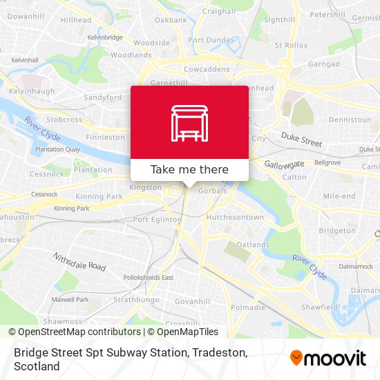 Bridge Street Spt Subway Station, Tradeston map