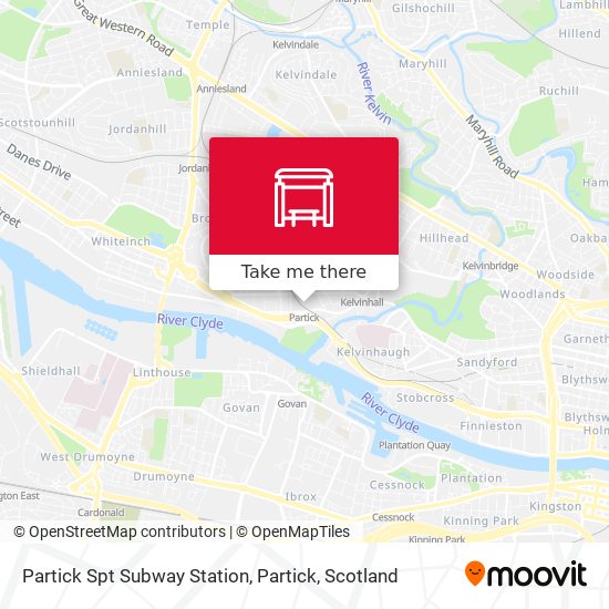 Partick Spt Subway Station, Partick map