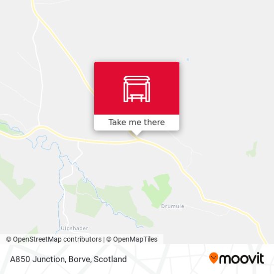 A850 Junction, Borve map