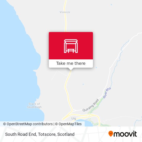 South Road End, Totscore map