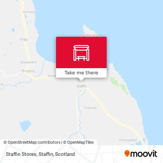 Staffin Stores, Staffin map