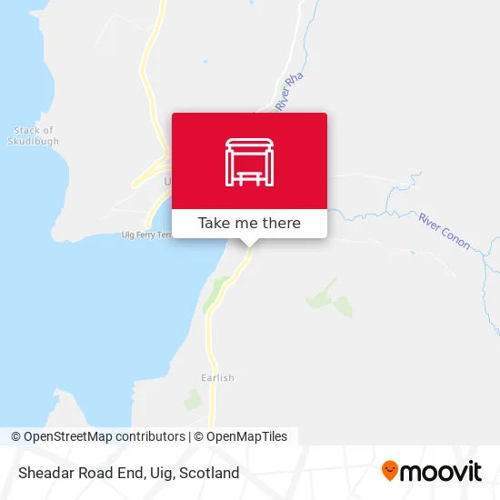 Sheadar Road End, Uig map