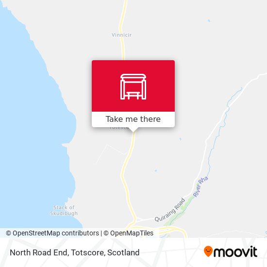 North Road End, Totscore map