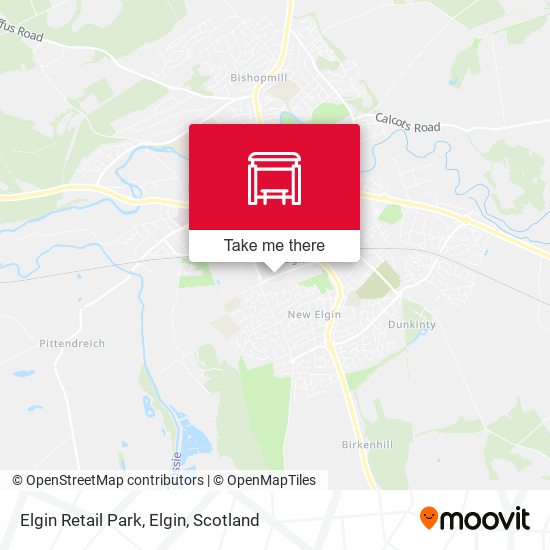 Elgin Retail Park, Elgin map