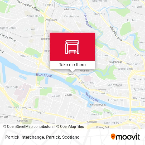Partick Interchange, Partick map