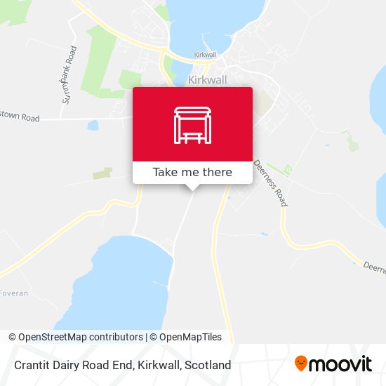 Crantit Dairy Road End, Kirkwall map