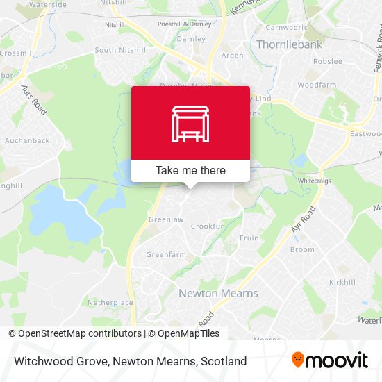 Witchwood Grove, Newton Mearns map