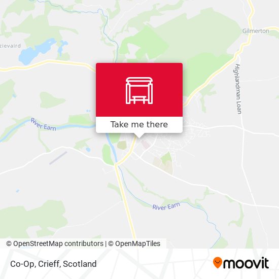 Co-Op, Crieff map