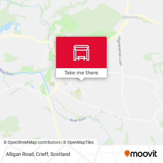 Alligan Road, Crieff map