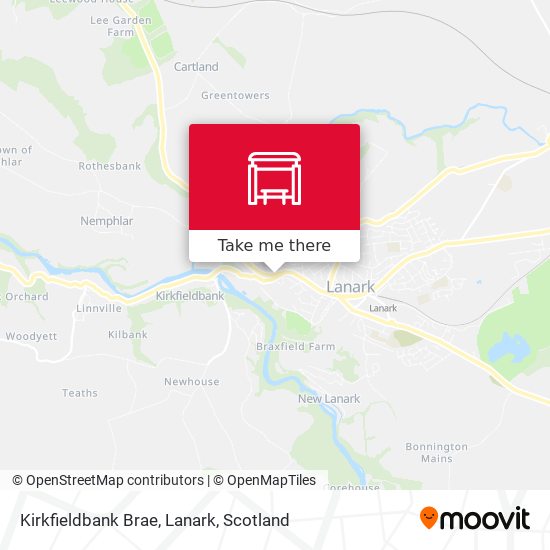 Kirkfieldbank Brae, Lanark map