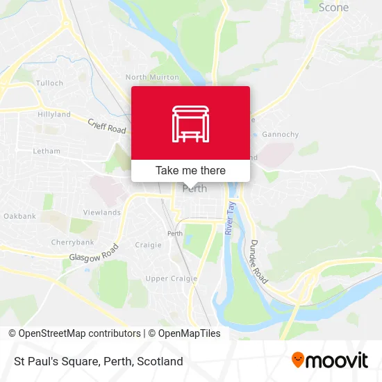 St Paul's Square, Perth map