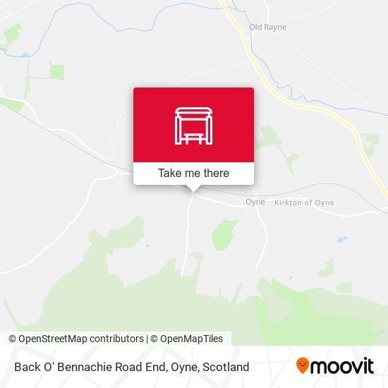 Back O' Bennachie Road End, Oyne map