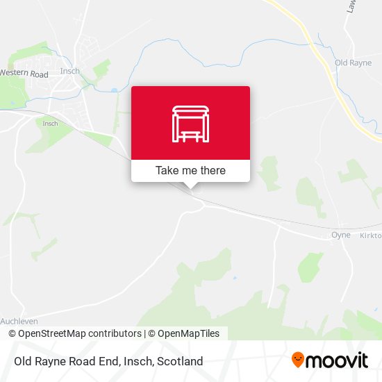 Old Rayne Road End, Insch map