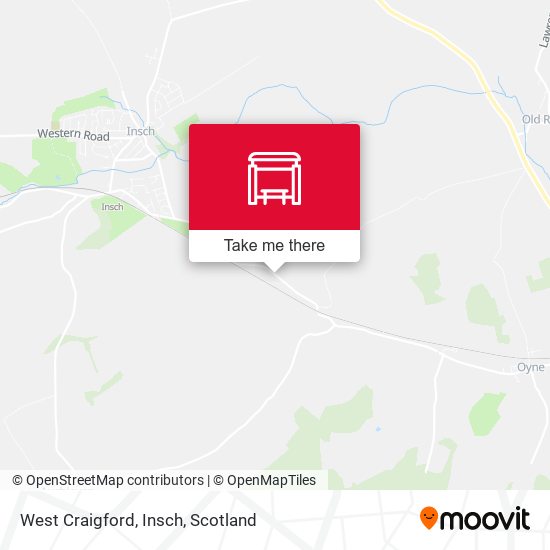 West Craigford, Insch map