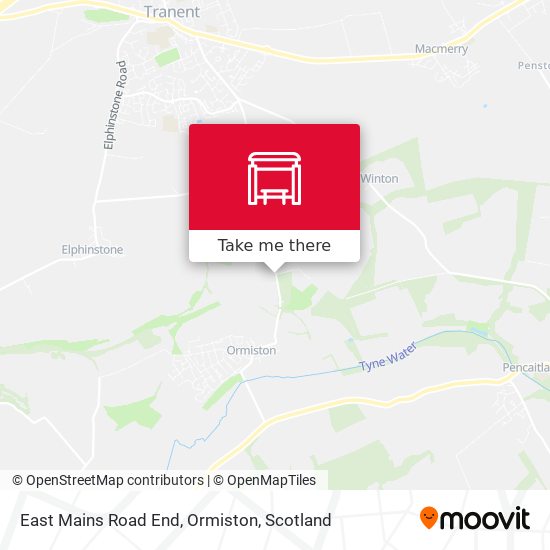 East Mains Road End, Ormiston map