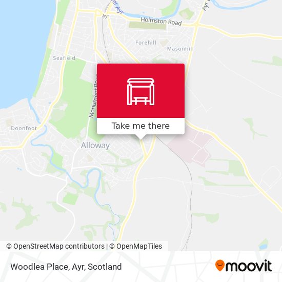 Woodlea Place, Ayr map