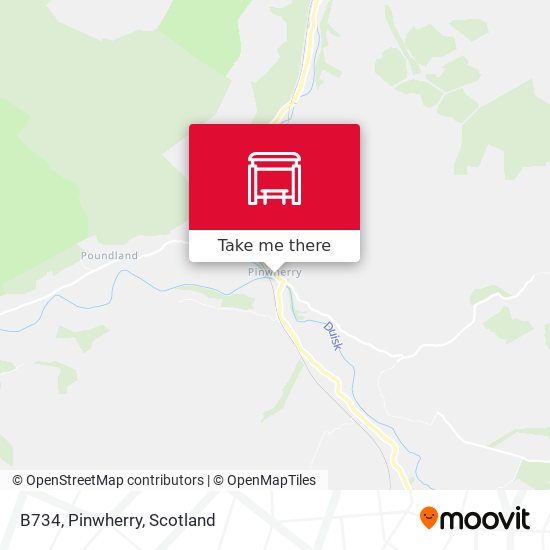 B734, Pinwherry map