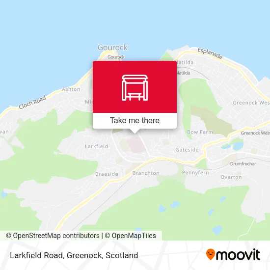 Larkfield Road, Greenock map