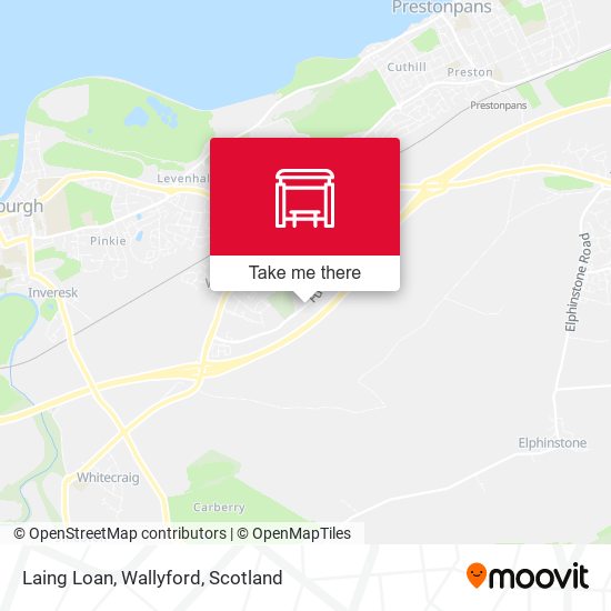 Laing Loan, Wallyford map