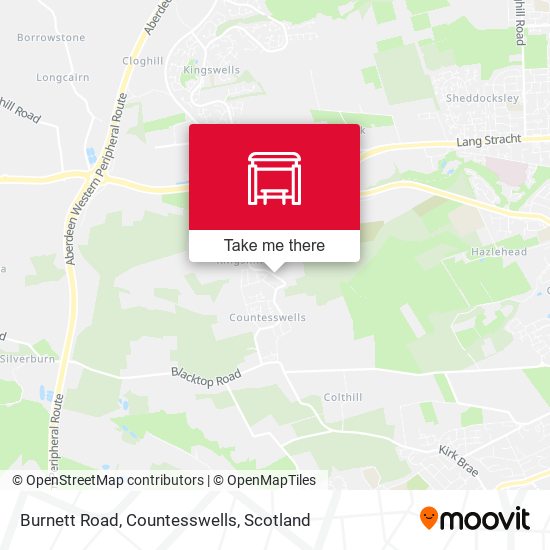 Burnett Road, Countesswells map