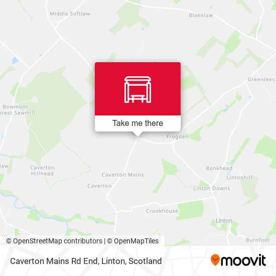 Caverton Mains Rd End, Linton map