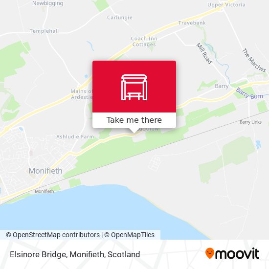 Elsinore Bridge, Monifieth map