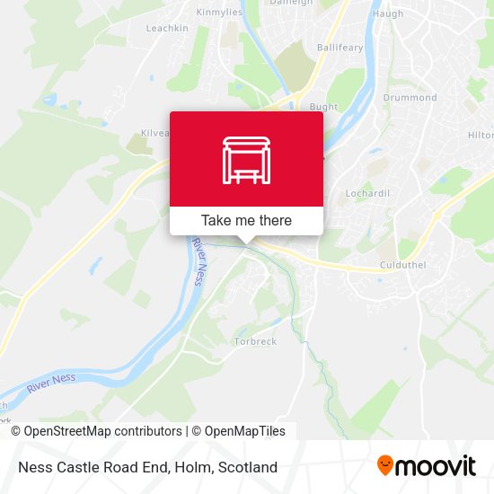 Ness Castle Road End, Holm map