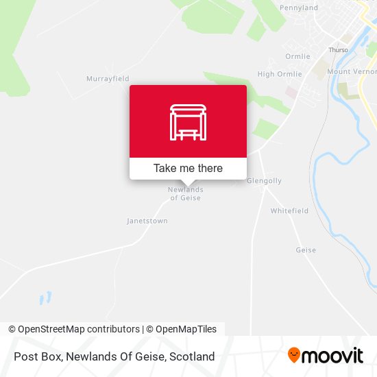 Post Box, Newlands Of Geise map