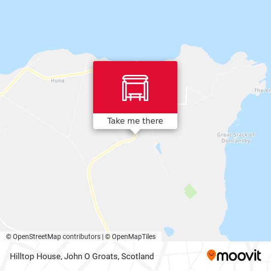 Hilltop House, John O Groats map