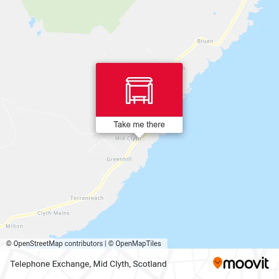 Telephone Exchange, Mid Clyth map